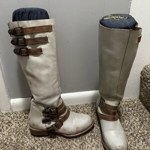 Freebird by Steven Cream and Brown Tall Boots